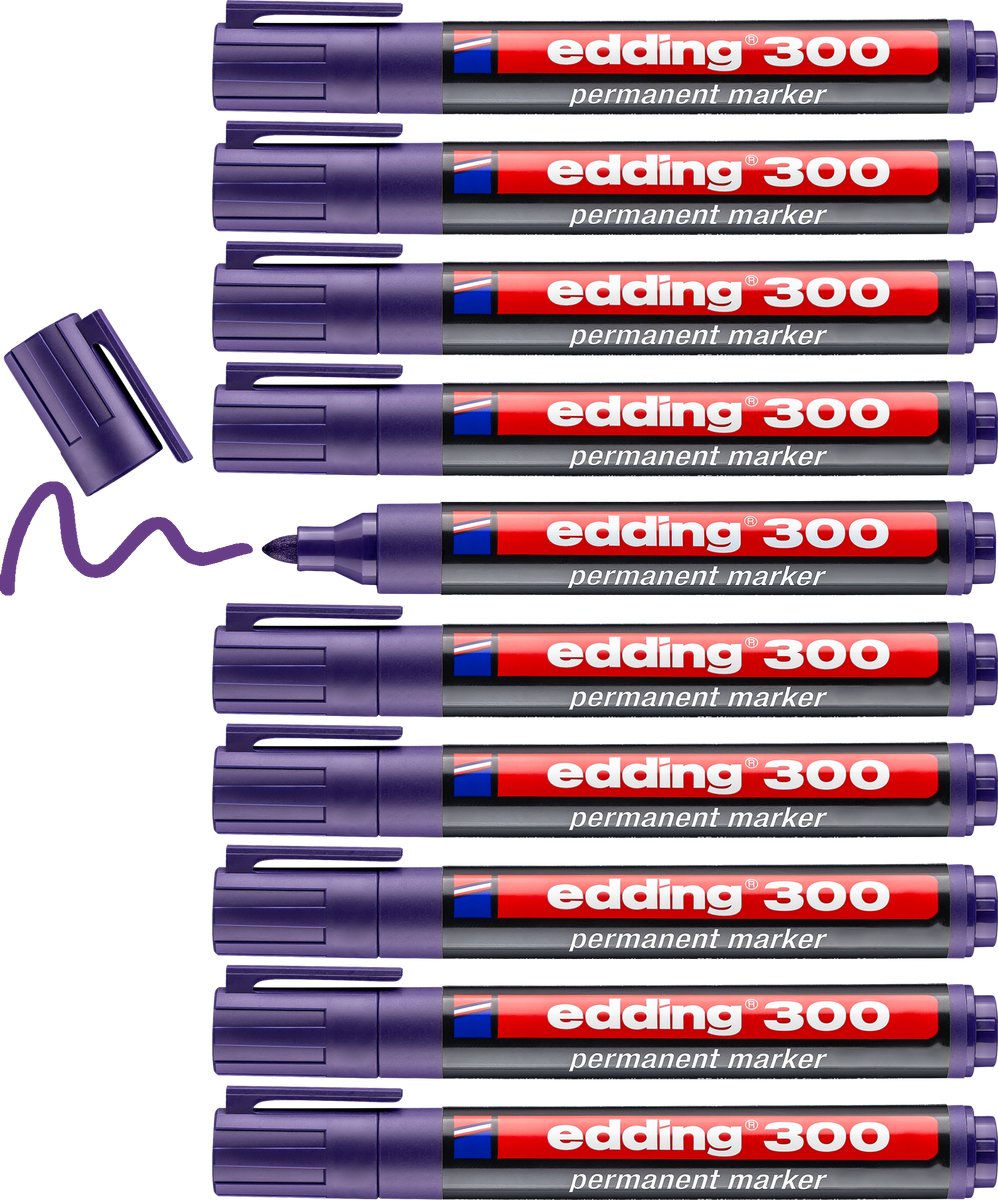 Edding 400 Permanent Marker Permanentmarker schwarz blau grün rot