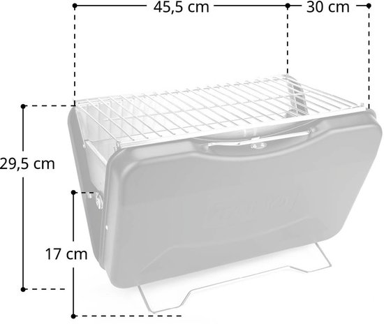 TAINO MOX koffergrill - houtskoolgrill BBQ campinggrill koffer rode grill compact — afbeelding 2