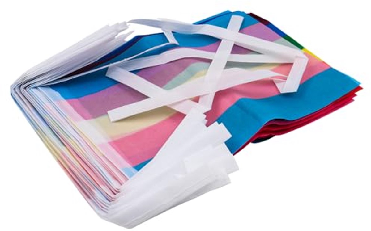 32 Different Rainbow String Flags 10m Color Printed Pride Flags Gay Pride Banners Bisexual And Transgender Rainbow String Flags For LGBT Bisexual Pride Party Decorations