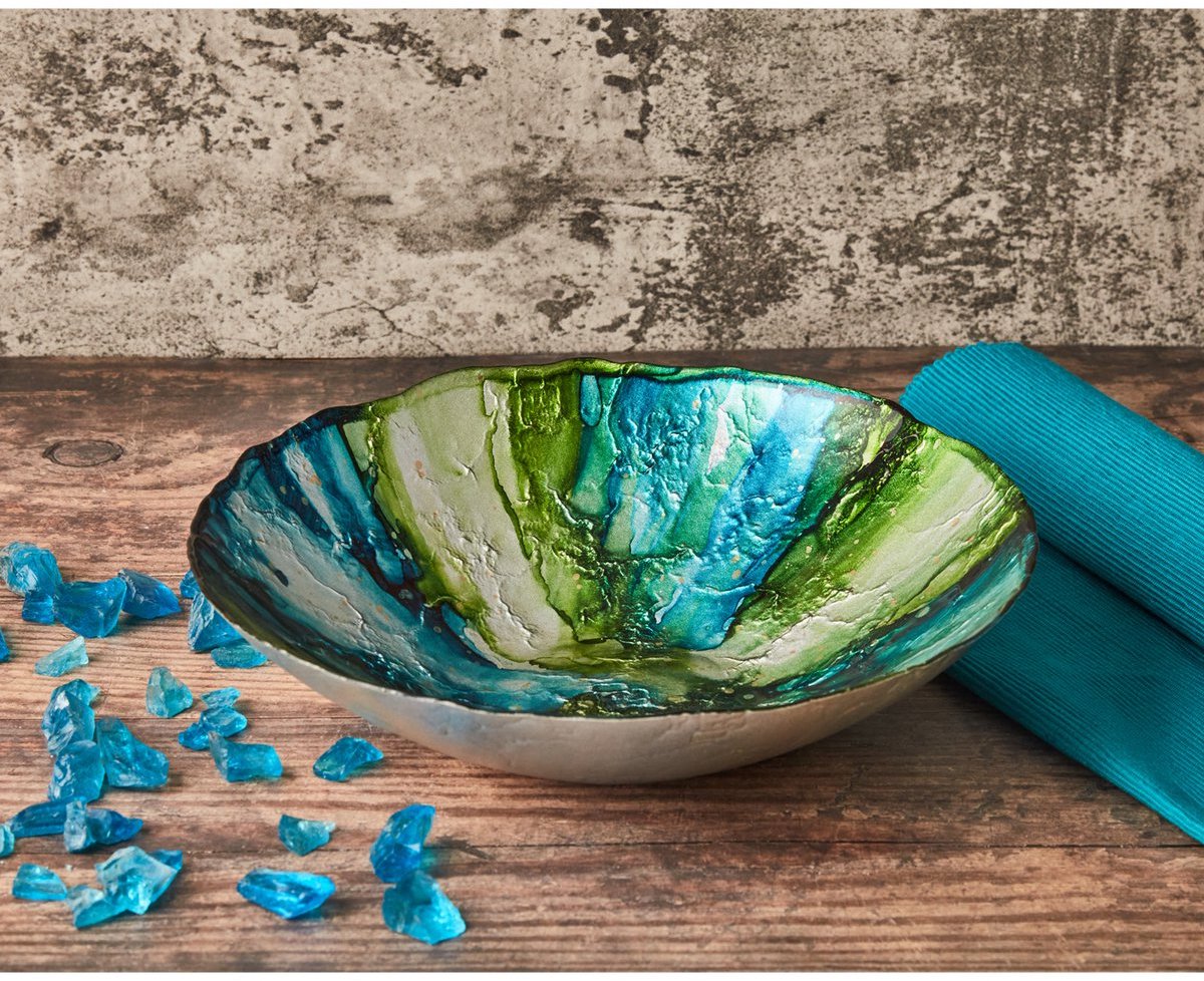 Anton Studio Design glazen decoratieve schaal Coral Bowl 32 cm