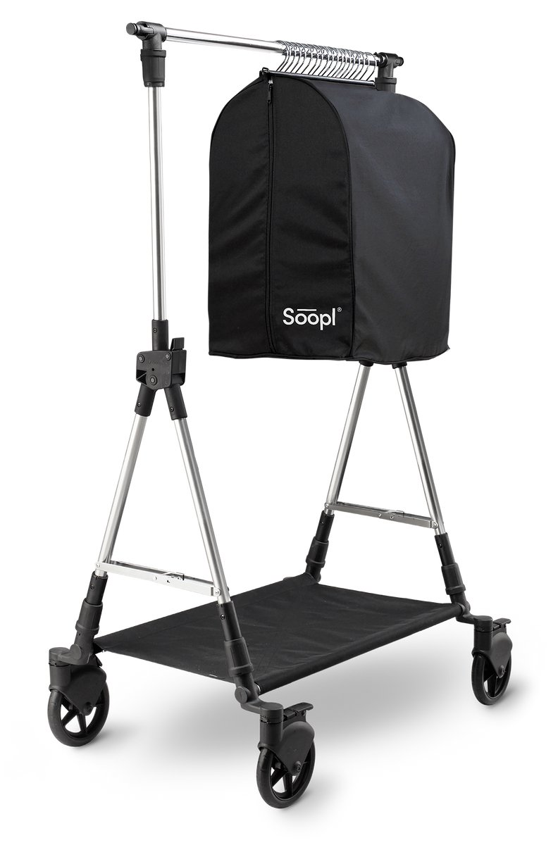 Soopl Fashion Bag S – Zwarte kledingtransporttas – Geschikt voor Soopl Fashion Trolley (met Middle Bar) – Waterafstotend Cordura – Professionele kledingtas – 50 cm