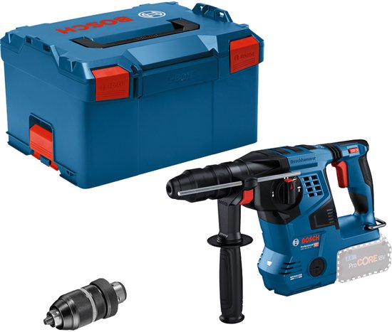 Bosch Professional GBH 18V-28 CF Accu combihamer SDS-plus 3,3J + snelwisselboorkop 18V Basic Body in L-Boxx - 0611921001