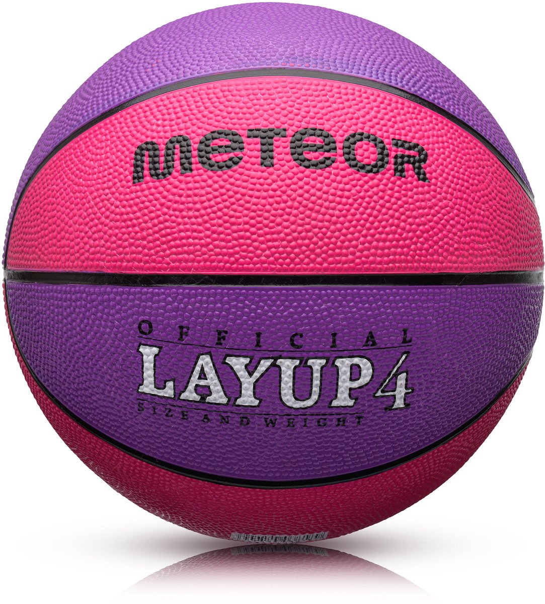 Meteor Layup 4 - Basketbal - voor recreatief gebruik - Sportuitrusting - Roze / Paarse