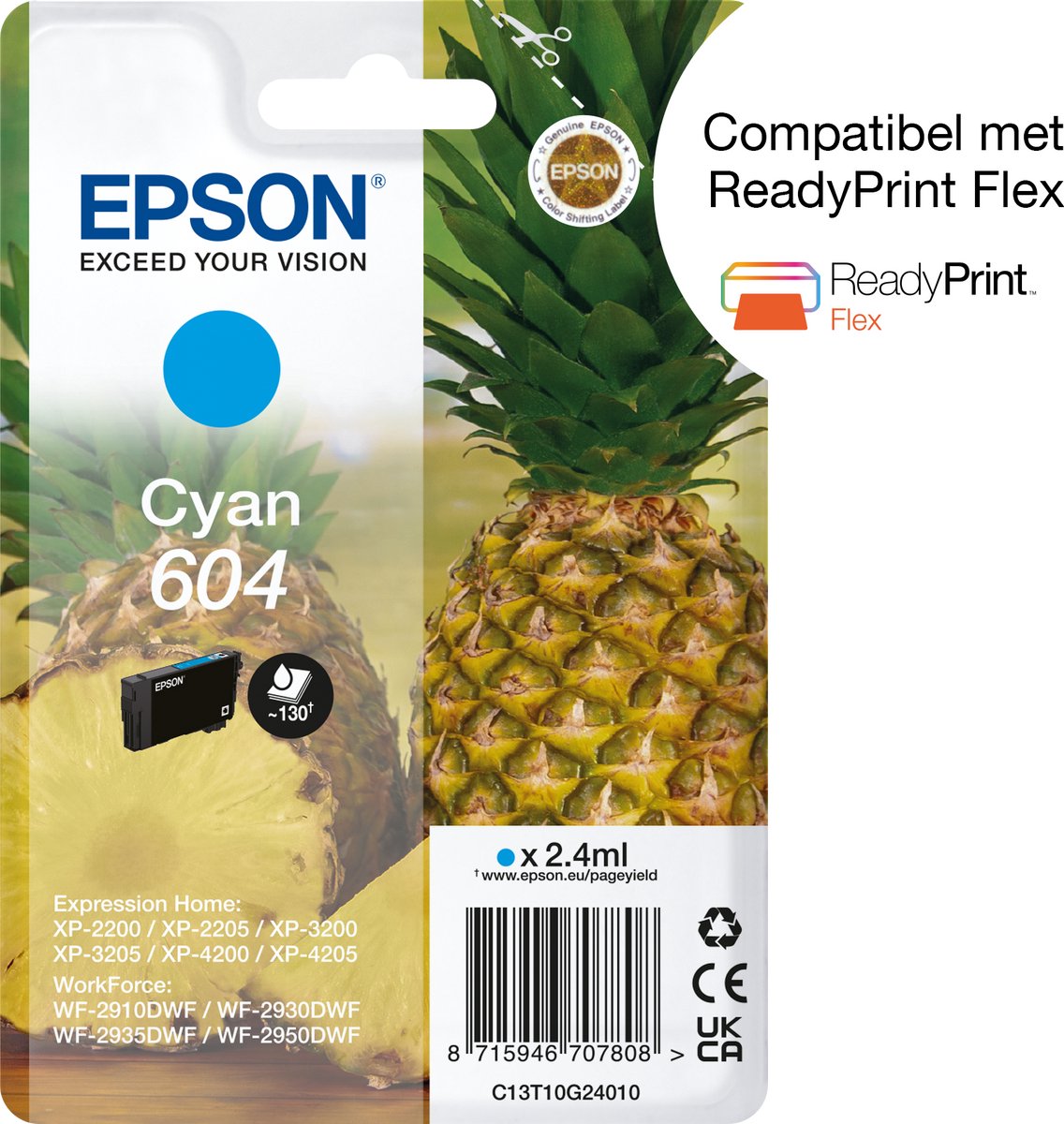 Original Ink Cartridge Epson 604 Cyan