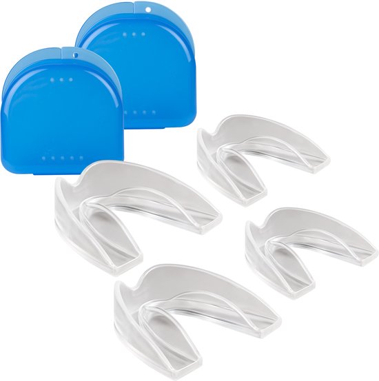 Nuvance - Set d'embouts anti-meulage 2 pièces - Incl. eBook - Protège-dents - Contre le bruxisme et le grincement - Protège-dents pour le grincement des dents