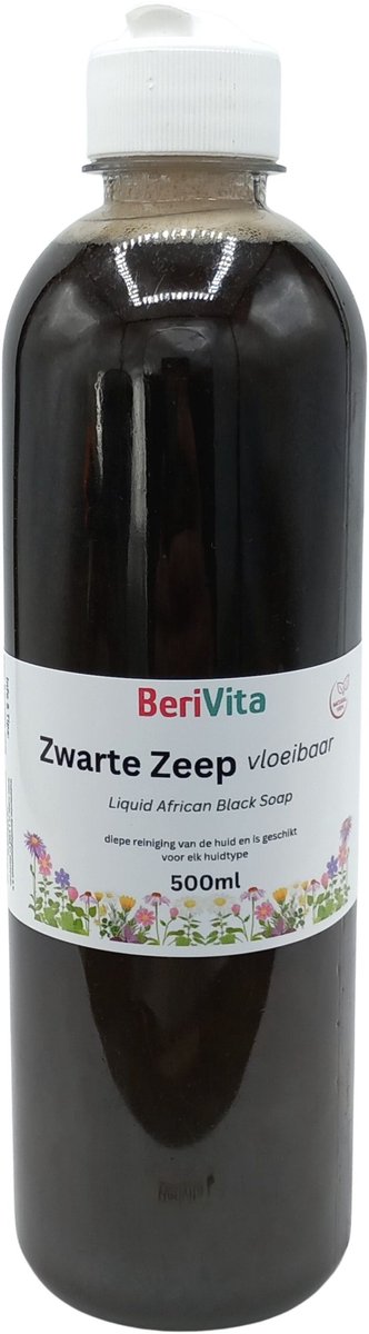 Afrikaanse Zwarte Zeep Vloeibaar 500ml - Liquid African Black Soap - Natuurlijke Vloeibare Zeep