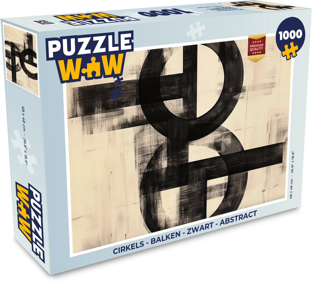 Cirkels - Balken - Zwart - Abstract