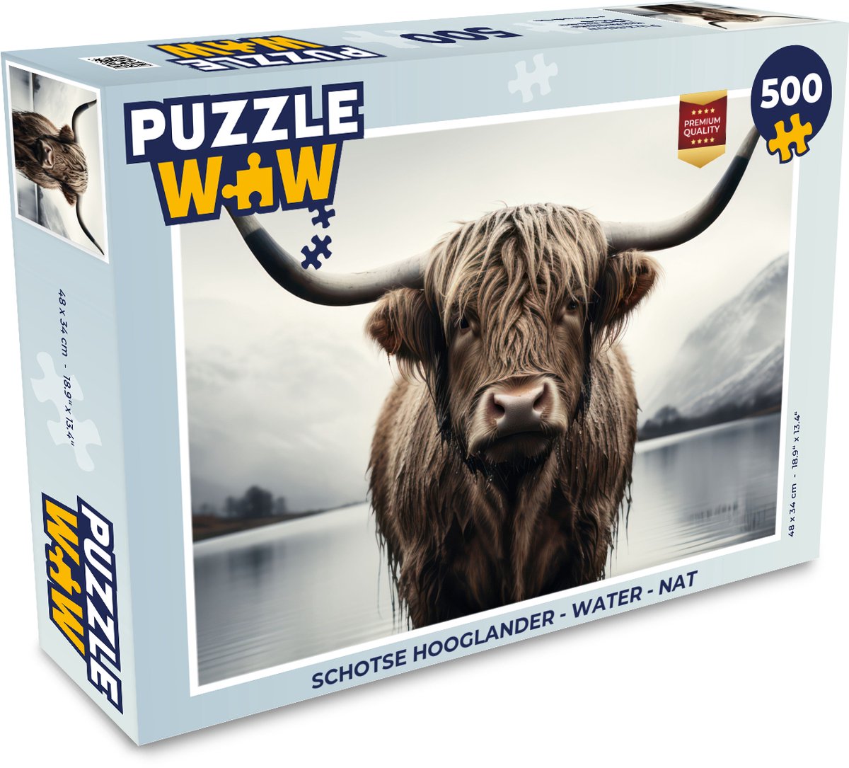 Schotse hooglander - Water - Nat