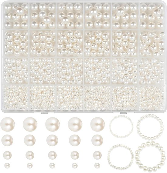 1500 Zilverkleurige Ronde Kralen Van 4 Mm – Ideaal Voor Sieraden Maken, Armbanden, Kettingen En Knutselprojecten