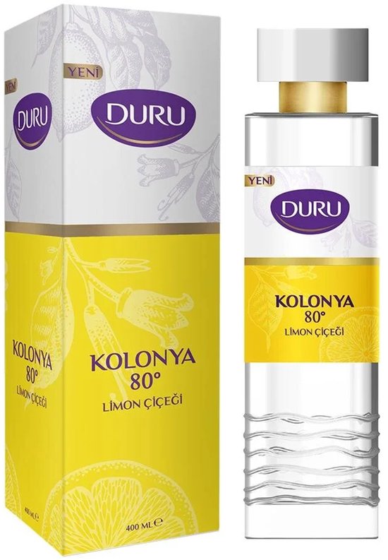 Duru Eau de Cologne – Citroen – 400 ml – Verfrissende Kolonya – Lemon Cologne – Handdesinfectie – Natuurlijke Frisheid