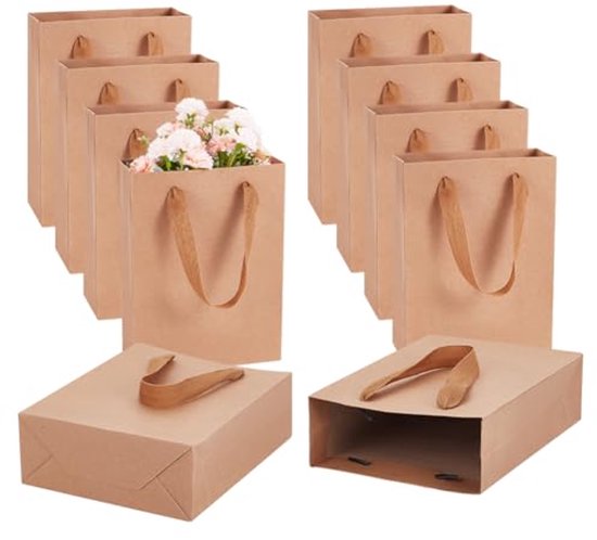 Sacs En Papier Emblématiques De Noël, 2 Tailles Disponibles. Idéal Pour