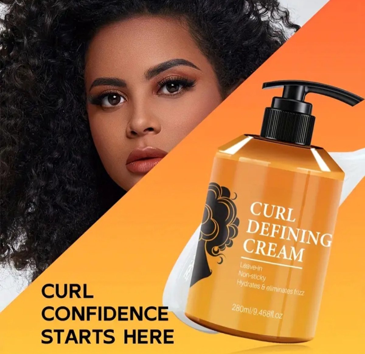 Krul Defining Cream 280ml – Leave-in Crème met Avocado & Arganolie