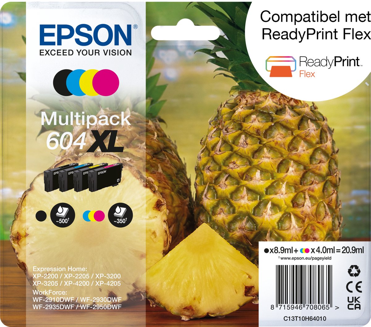 Epson 604XL inktcartridge 4 stuk(s) Origineel Hoog (XL) rendement Zwart Cyaan Magenta Geel