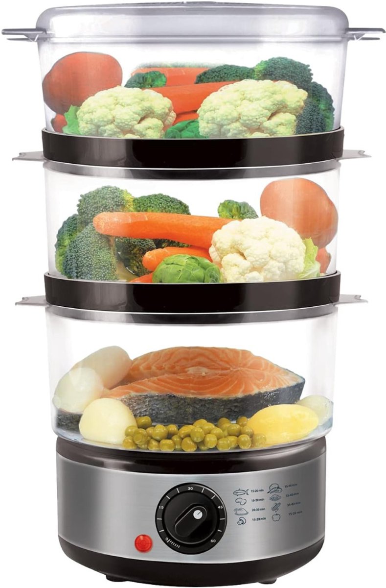 MMP® Stoomkoker - Stoomkokers - Stoompan - Zilver - 21cm x 21cm x 27cm