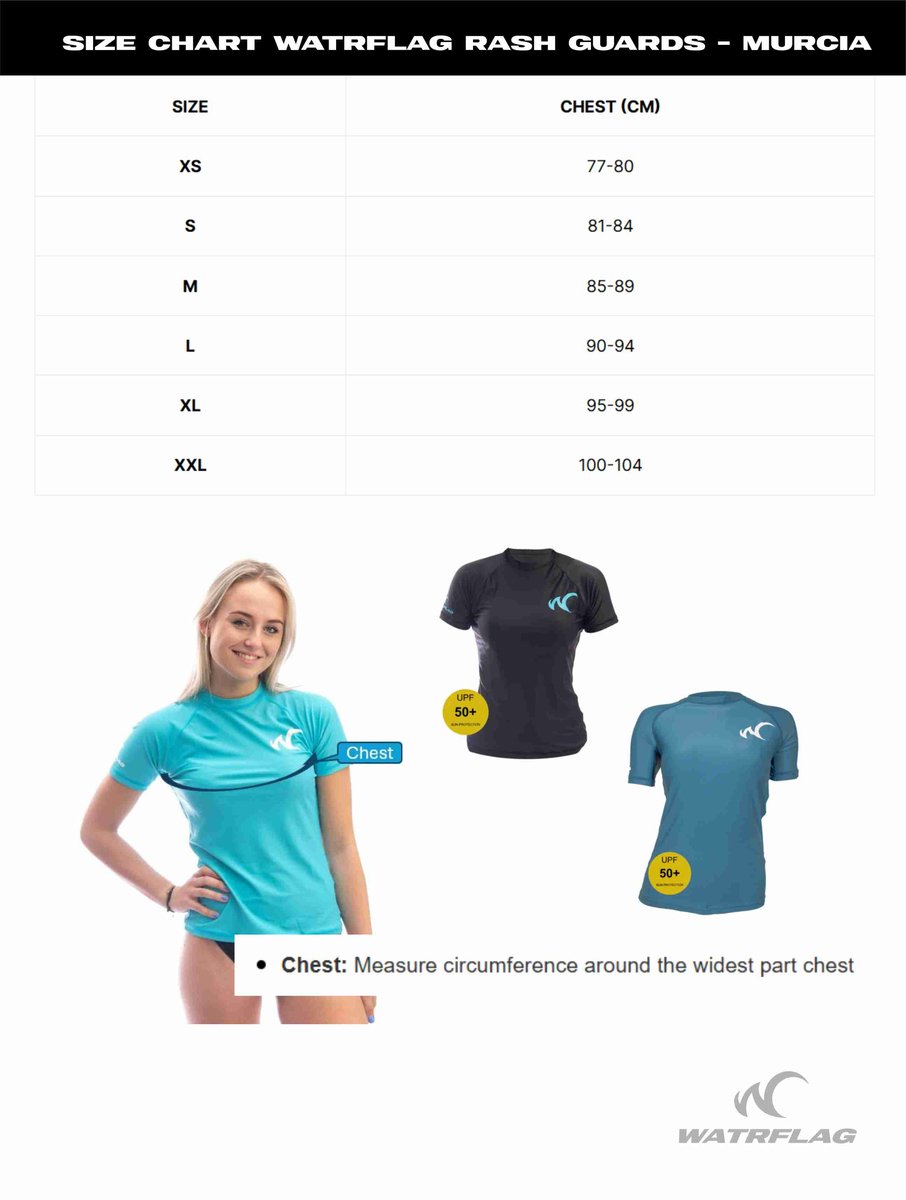 Watrflag Rashguard Murcia - Dames - Blauw - UV beschermend surf shirt regular fit — afbeelding 4
