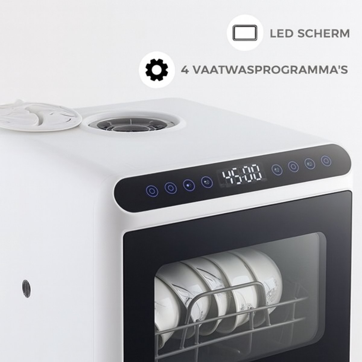 Livista Mini Vaatwasser incl. APP - Vaatwasser - Vaatwasser Vrijstaand - Afwasmachine - Camping Vaatwasser - Wit — afbeelding 3