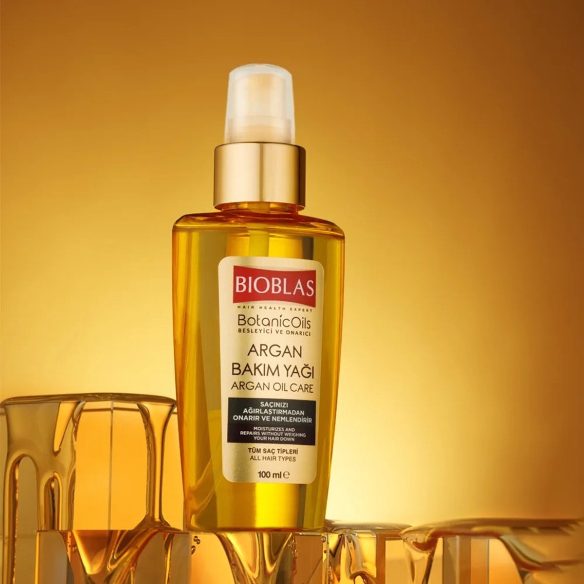 Bioblas Botanic Haarolie met Arganolie – 100 ml – Natuurlijk Haarserum – Verzorgende Haarolie voor Droog & Beschadigd Haar