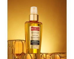 Bioblas Botanic Haarolie met Arganolie – 100 ml – Natuurlijk Haarserum – Verzorgende Haarolie voor Droog & Beschadigd Haar