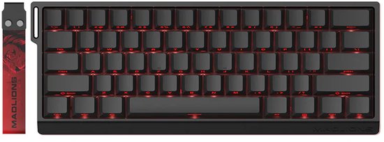 MADLIONS MAD 60 PRO - Hall Effect - 8000hz - 0.1ms - Aluminium - Magnetisch Toetsenbord - RGB - 60% - QWERTY - Gaming Toetsenbord - Magnetic Silver Switches - Zwart