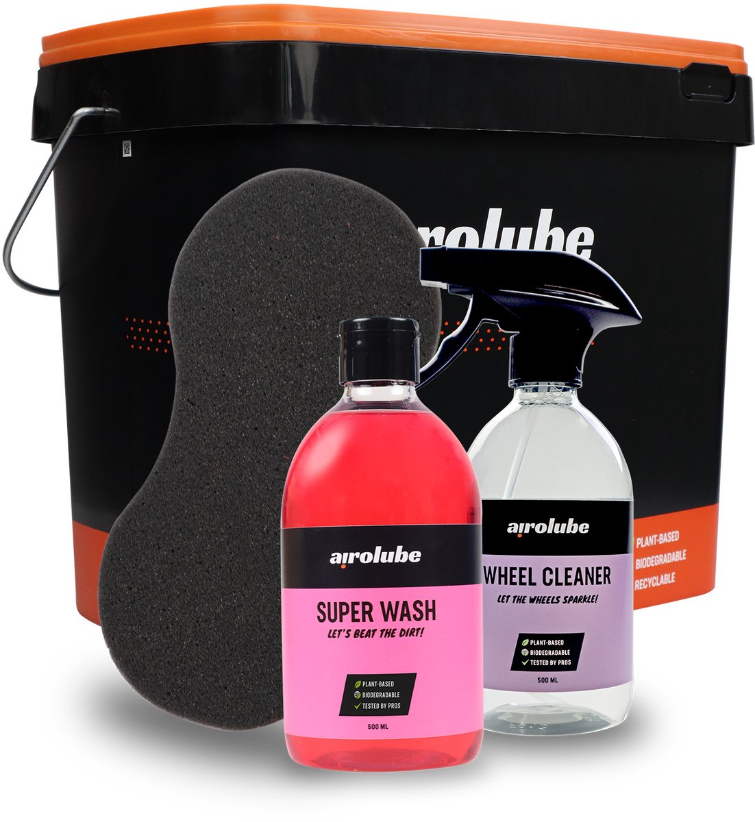 Airolube Car Clean Basic Set | Auto Was Set 4-delig | Autoshampoo | Velgenreiniger | Auto Wassen | Auto schoonmaak Set | Voordeelpakket