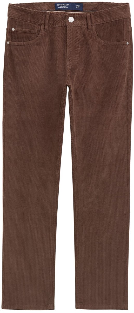 Tom Tailor - TTMARVIN STRAIGHT Corduroy broek - Maat 29/32 - bag brown
