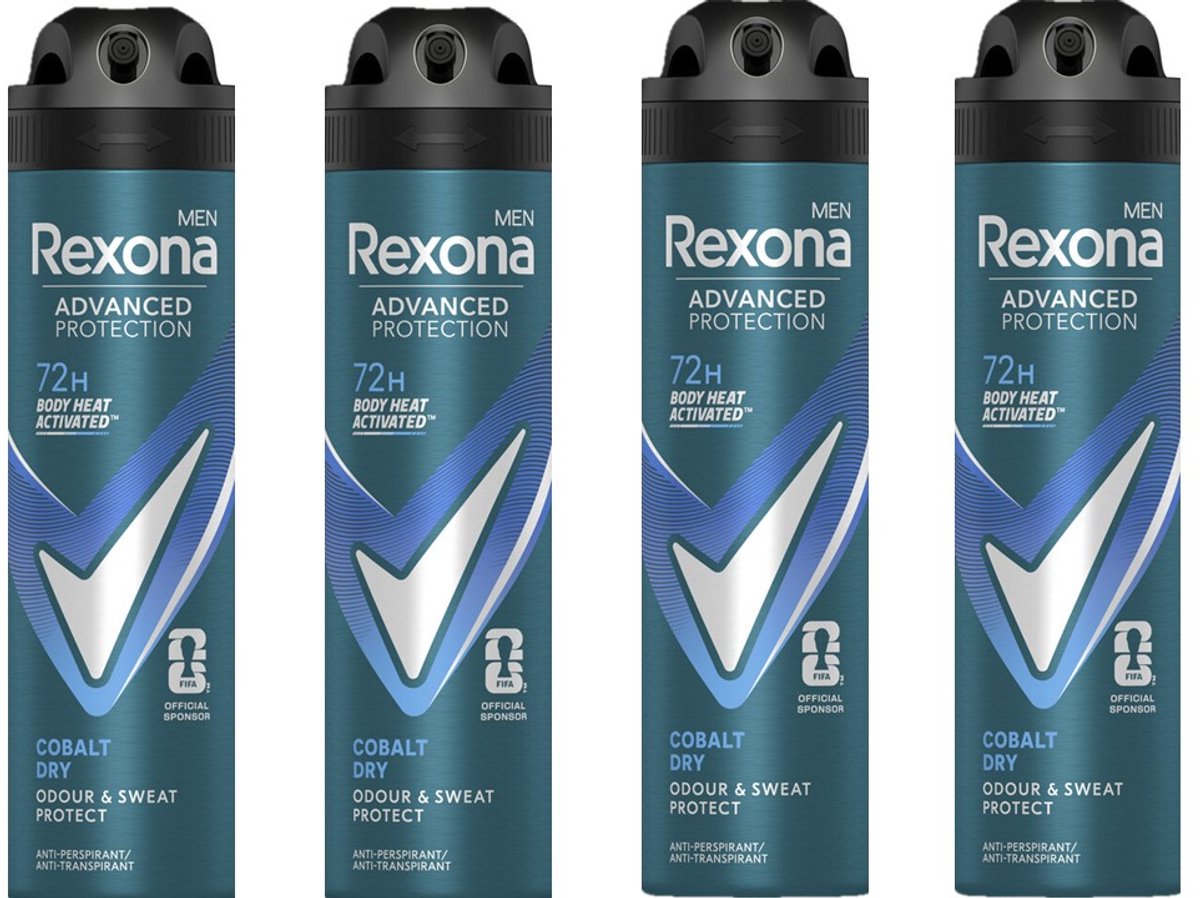 Rexona Deo Spray Men Cobalt Dry - 4 x 150 ml - Voordeelverpakking