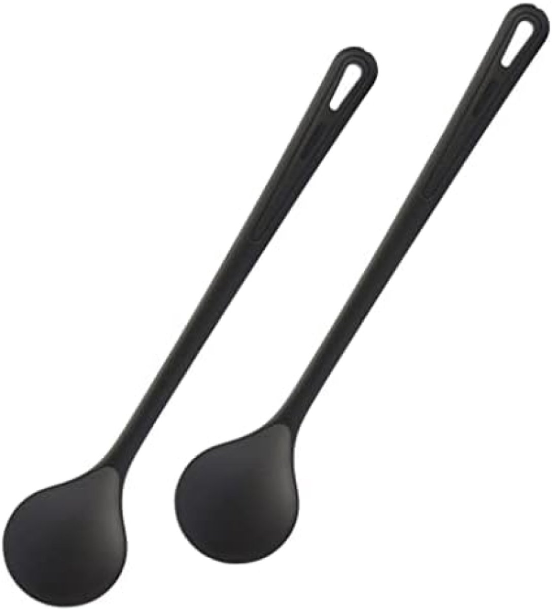PromoHome 2-delige roerlepels set, hittebestendig tot 270°C met ophanglus