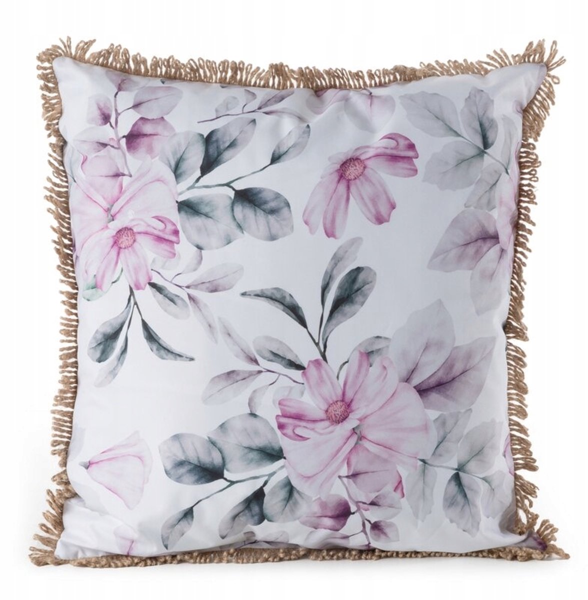 Waterdichte Sierkussenhoes Tuin 45x45cm Wit Bloemen
