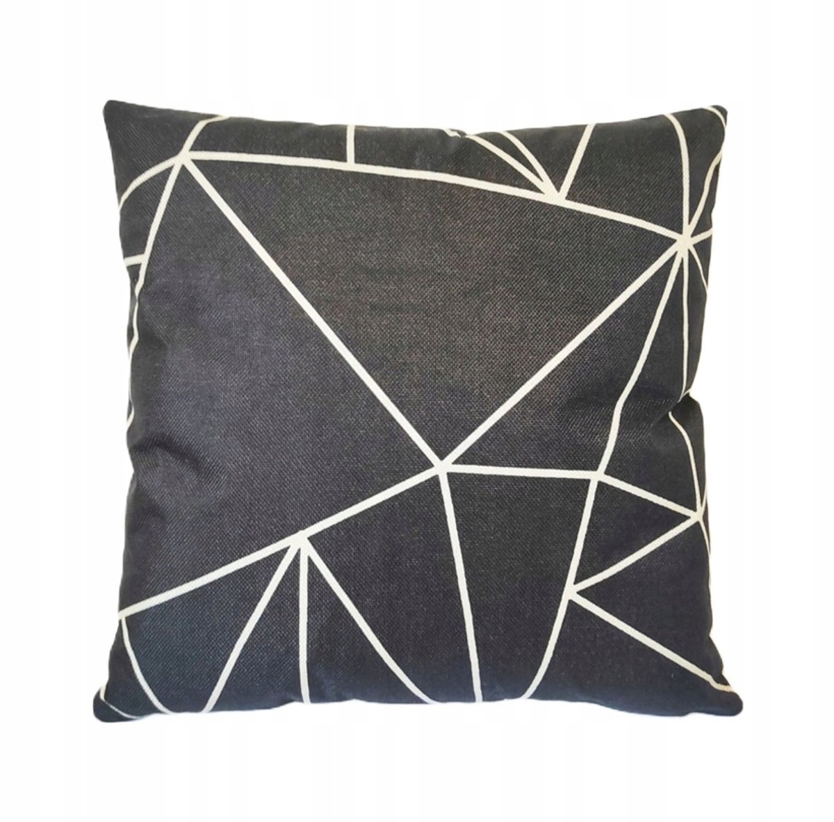 Decoratieve Kussenhoes 45x45 cm Jute Linnen Beige Zwart Geometrisch