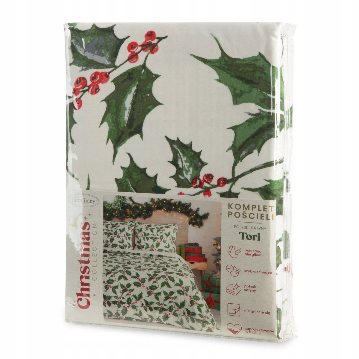 Kerst Dekbedovertrek Set 220x200 cm Wit Microvezel 75 GSM