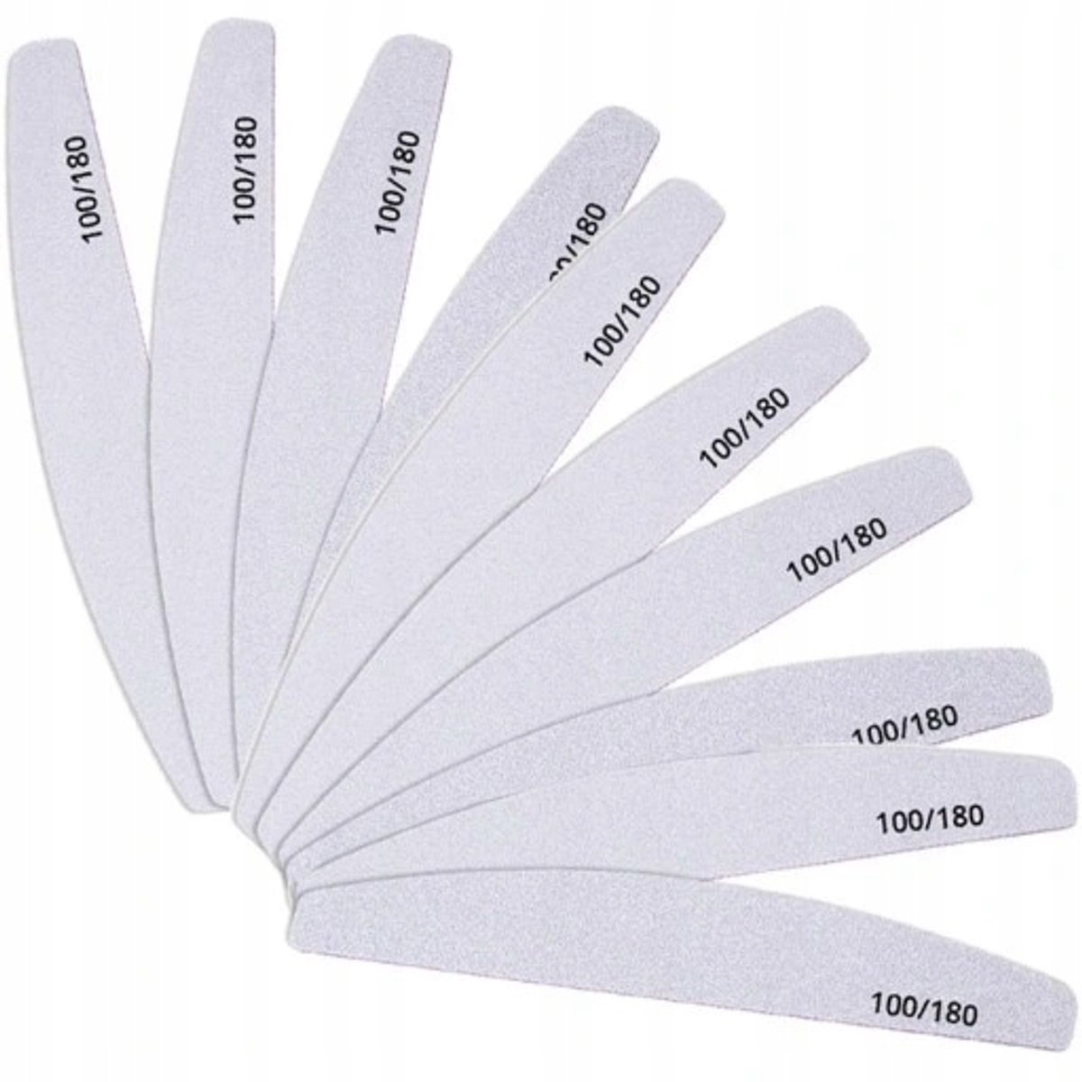 50x Nagelvijlen Boot Vorm Premium 100/180 - Professioneel