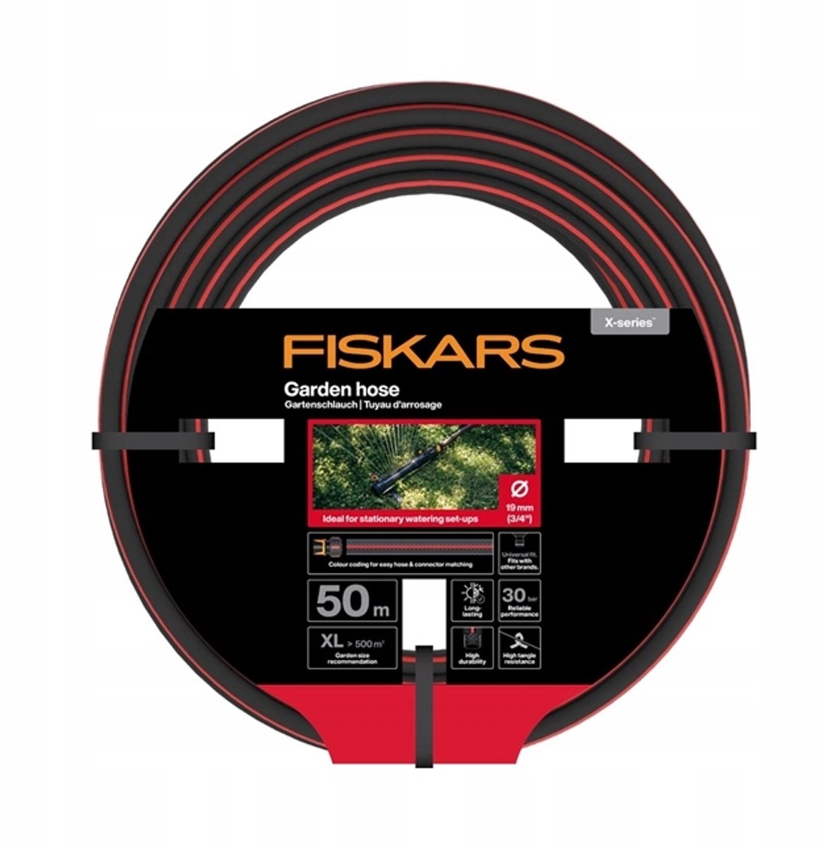 Fiskars X-Series Tuinslang 19mm 3/4" 50m - Duurzaam en Flexibel