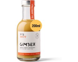 Gimber N°2 Brut | Biologisch Gembersap | 200 ml | Minder suiker | Alcoholvrij