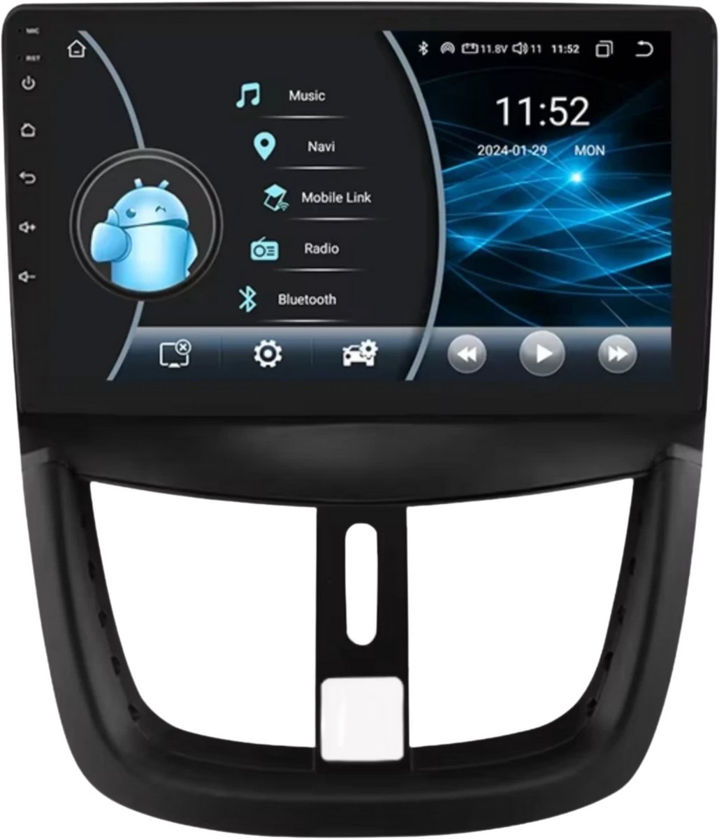 Autoradio met bluetooth - Carplay - Voor Peugeot 207 / 207CC (2006-2015) - Geschikt voor Apple en Android - Stereo - Navigatie - Navigatiesysteem auto - 2GB 32GB