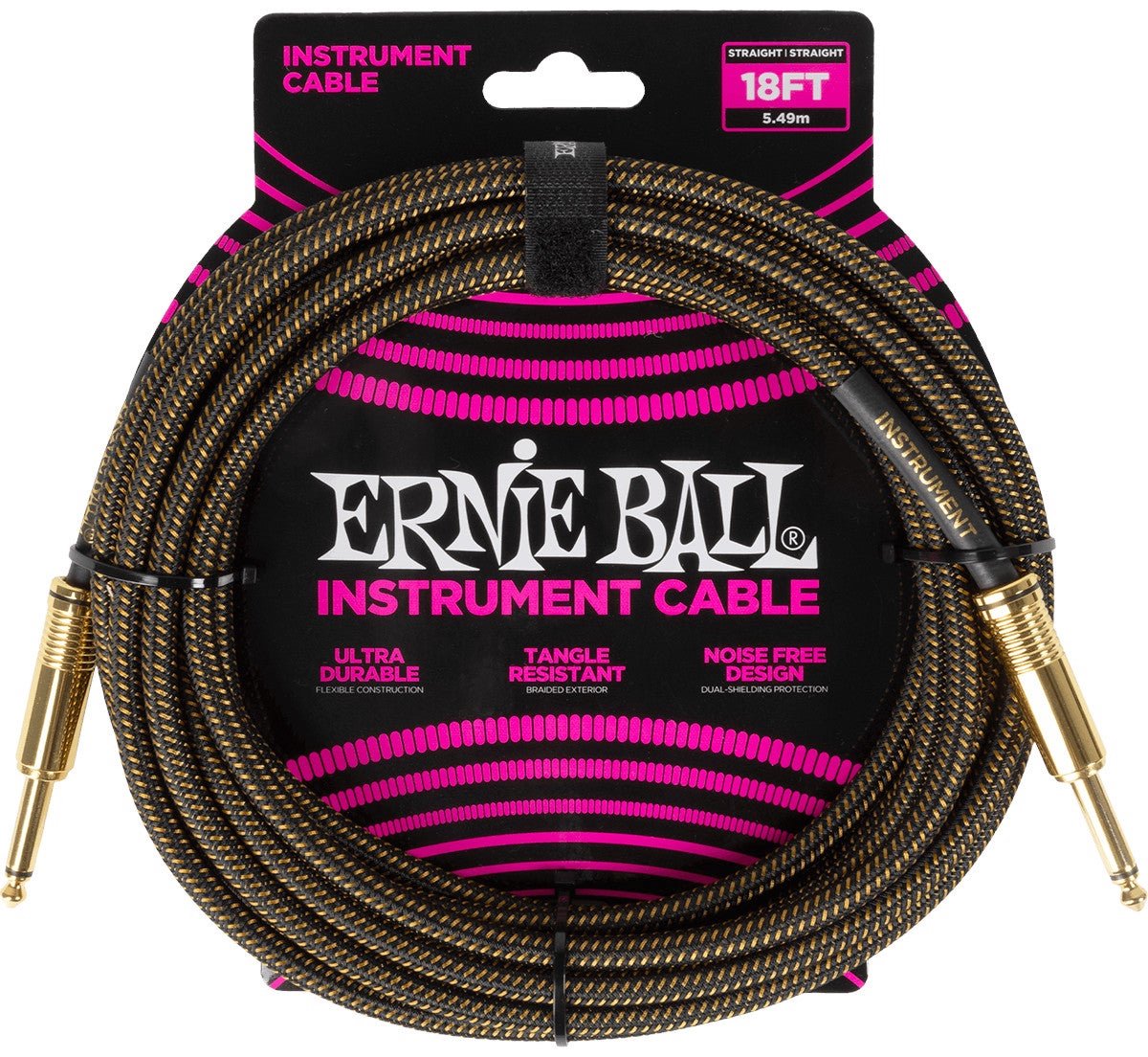 Ernie Ball 6432 Braided Pay Dirt instrumentkabel 5,5 meter