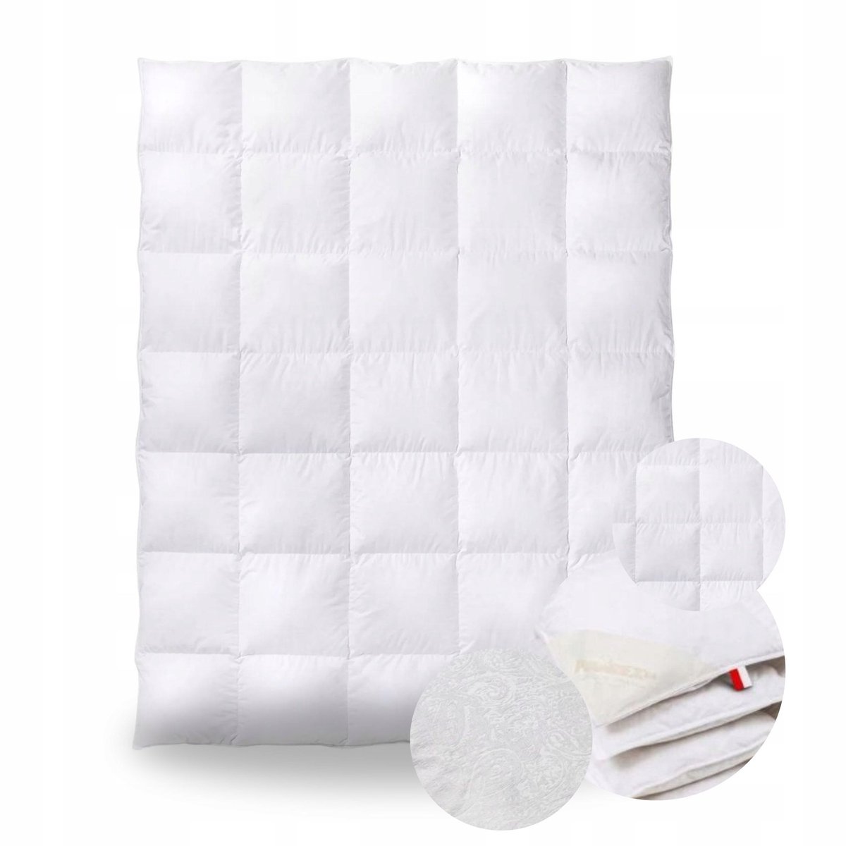 Piórex White Flower Luxe donsdeken 160x200 cm - Warm en ademend