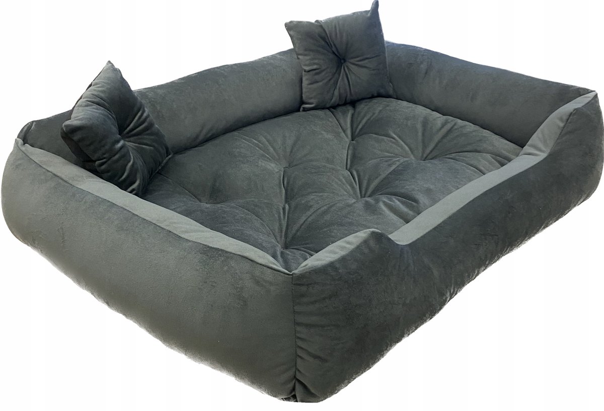 Luxe Grijze Hondenmand van Velours - 120x90 cm - Antislip