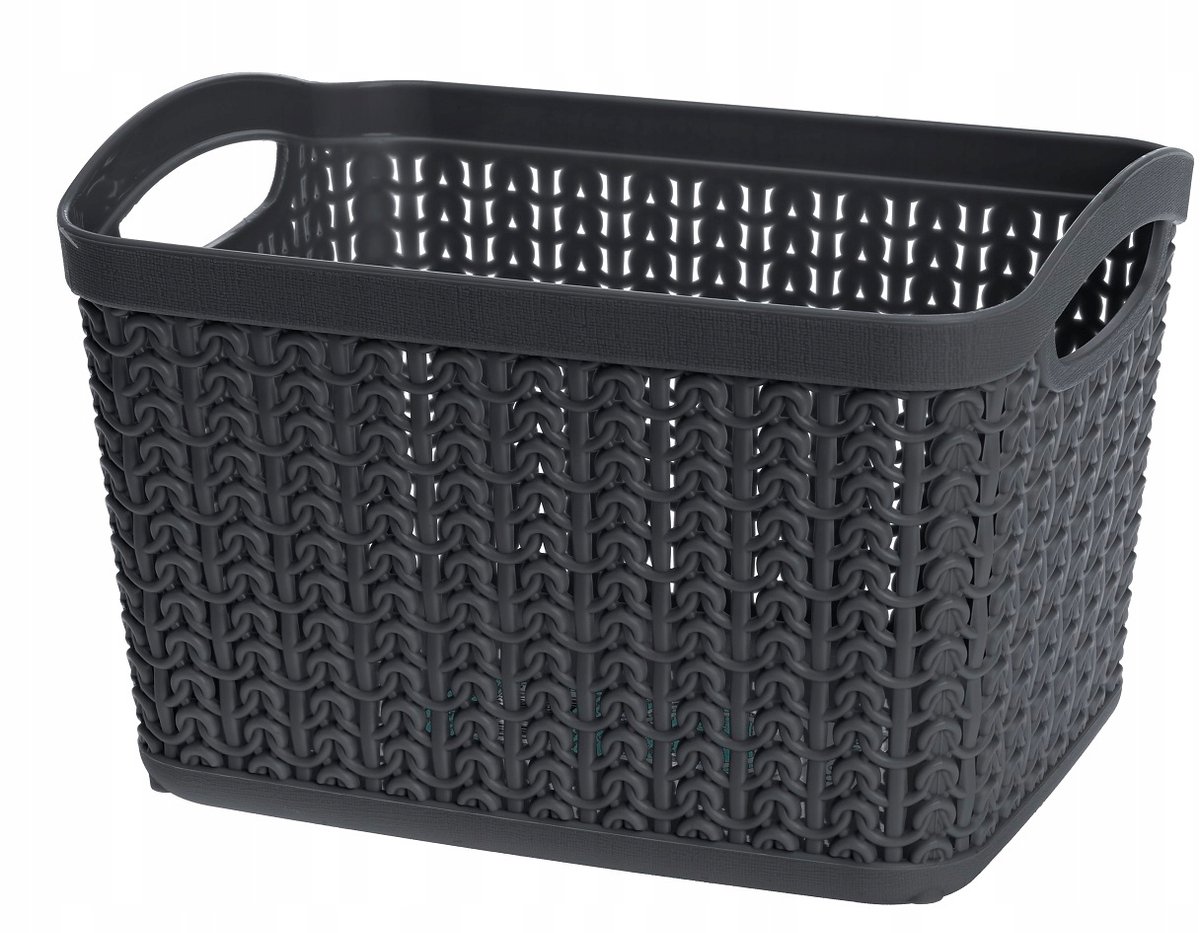 Willow Organizer Mand 3,3L - Ajour Patroon, Grafiet