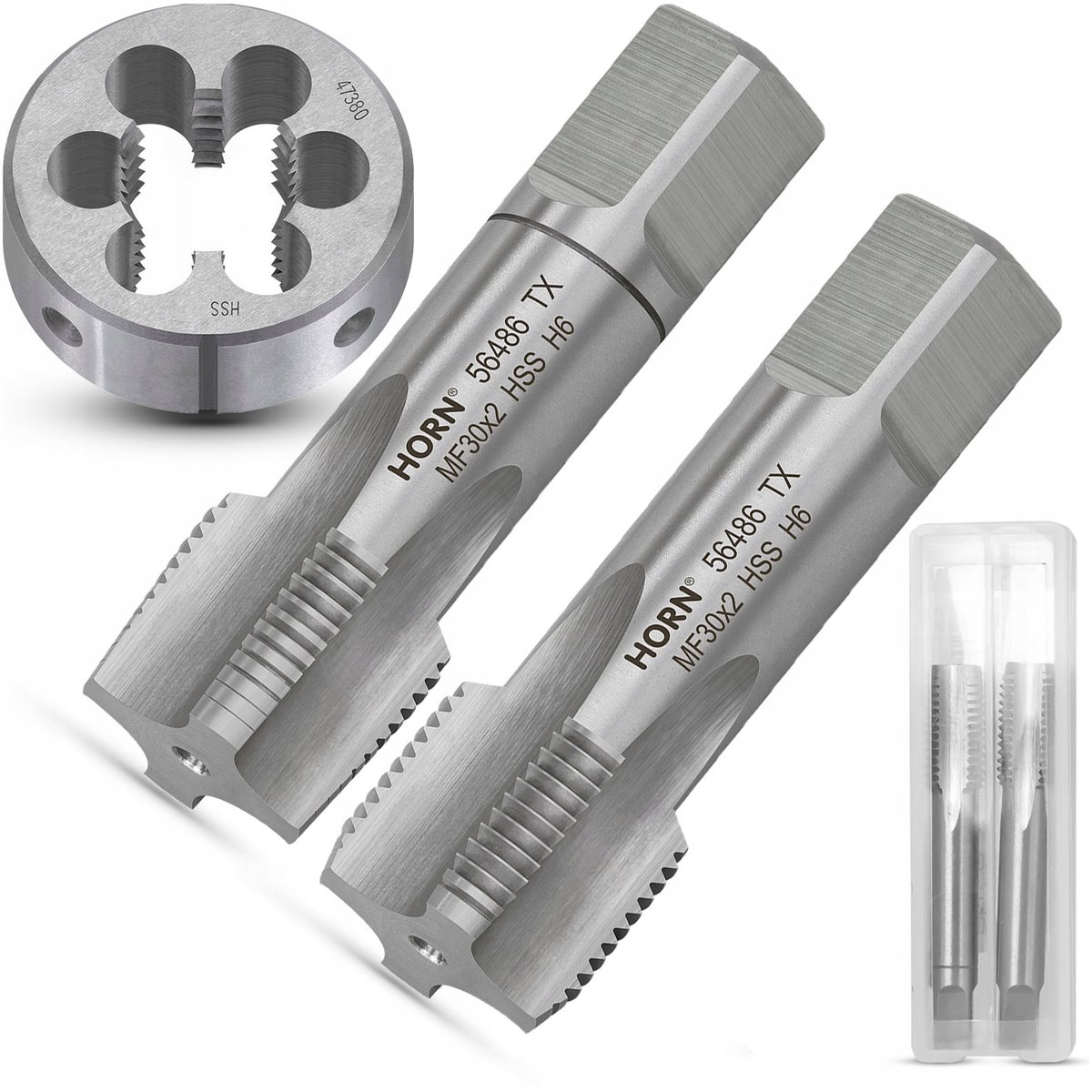 M30x2 Schroefdraad Kranen en Stolpen Set - 2 Delig