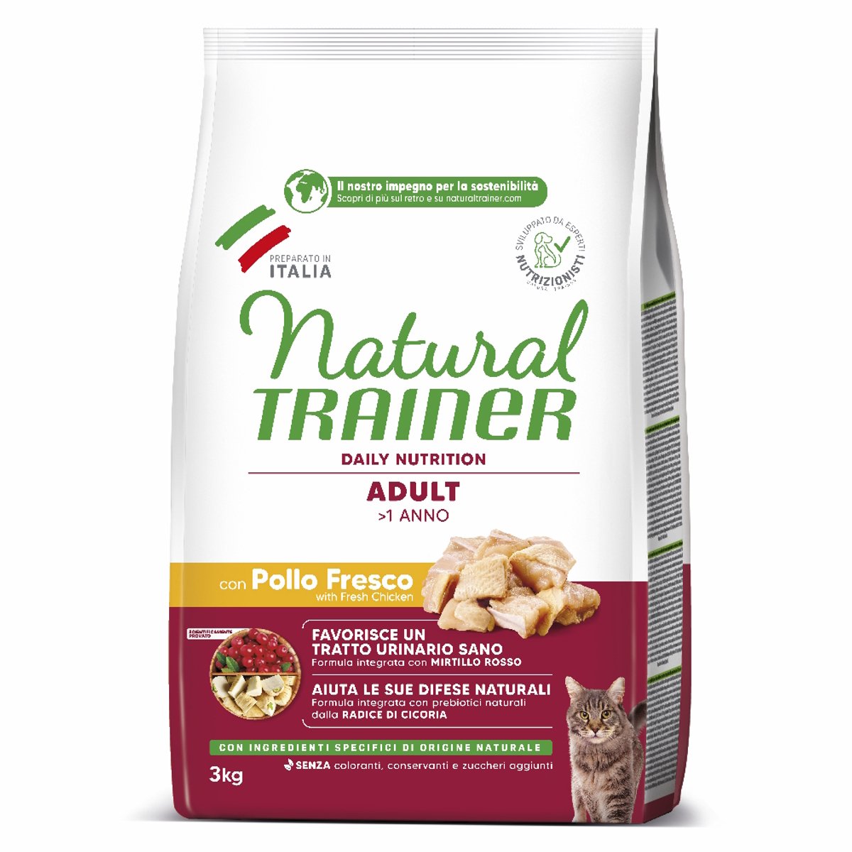 Natural Trainer Adult Kip 3 kg - Kattenvoer