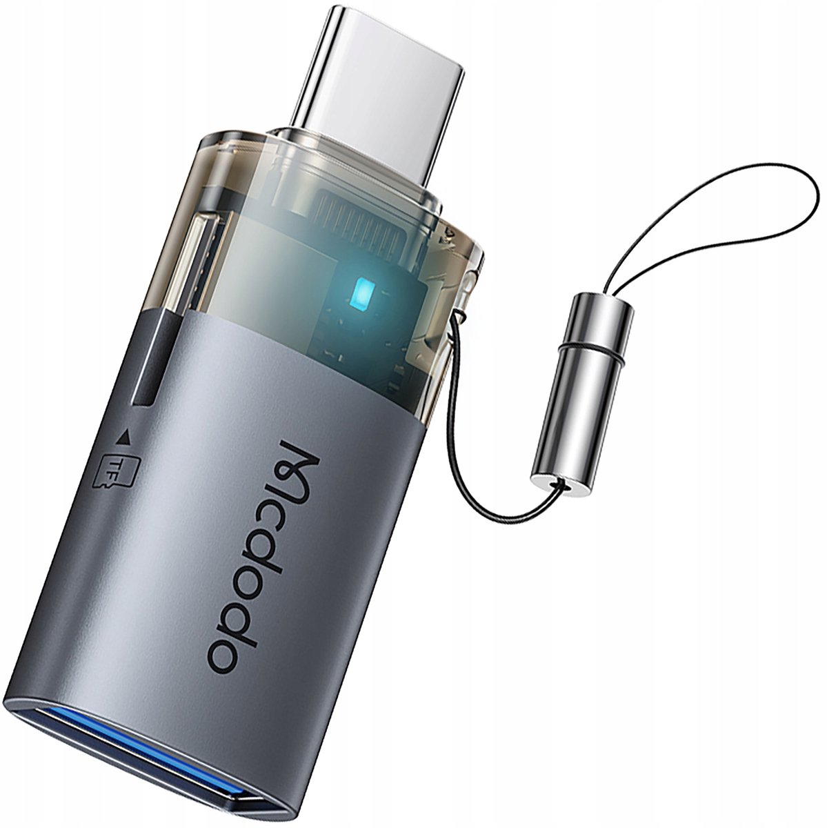 Mcdodo Adapter Usb-A Naar Usb-C Kaartlezer Tf 512Gb Otg Led