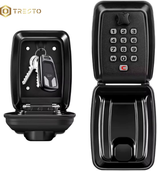 TRESTO - Sleutelkastje voor Buiten met Code - Waterdicht en Roestvrij - Geavanceerd Codeslot - Geschikt voor Binnen en Buiten - Ruime Opslagcapaciteit - Eenvoudige Installatie - Sleutelbeheer