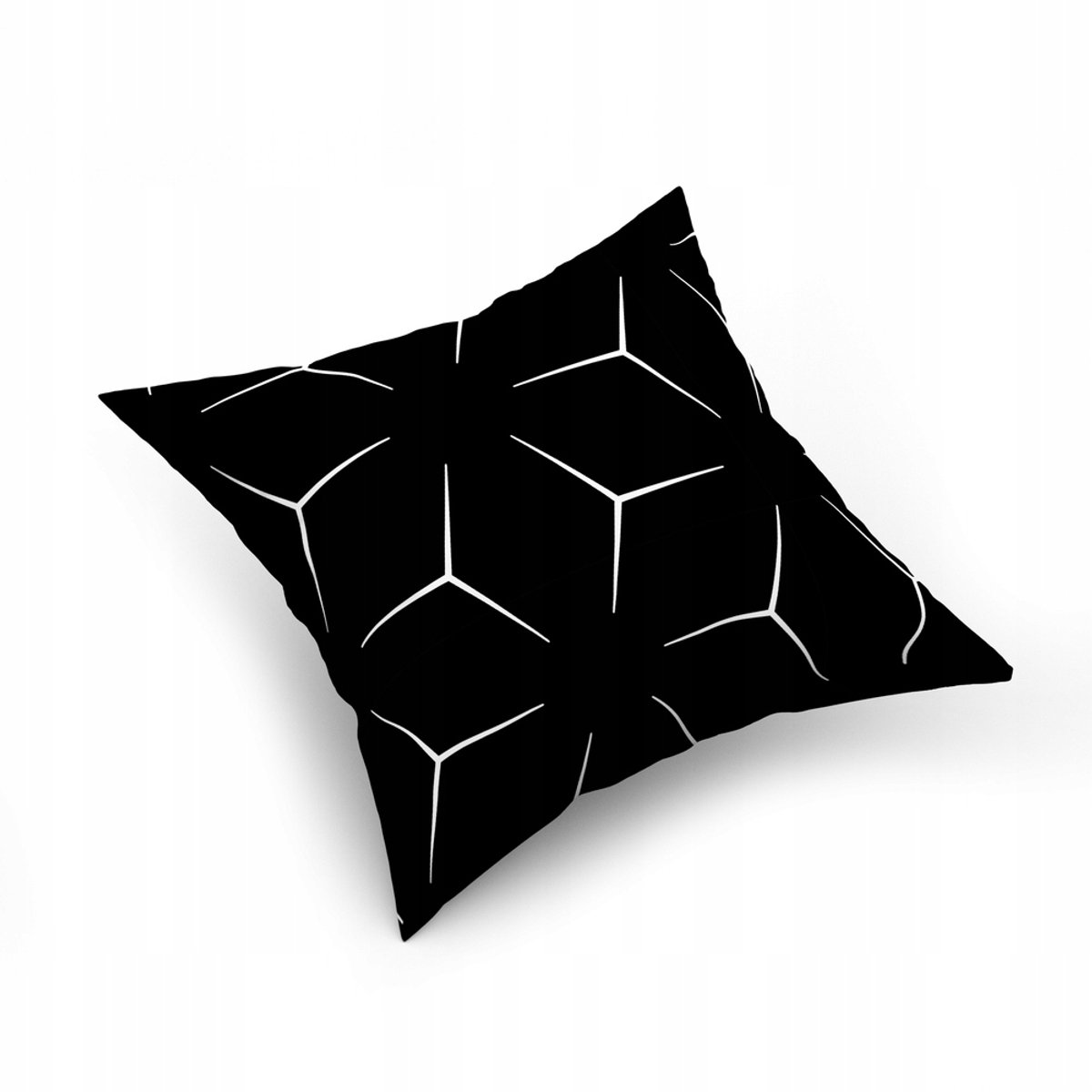 Dekoratieve Kussensloop 40x40cm - 100% Katoen, Zwart Wit Milano