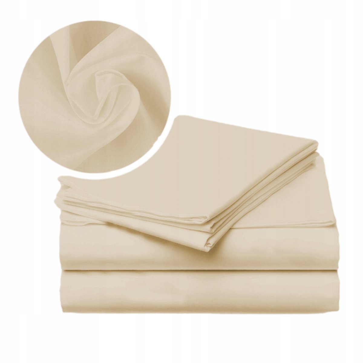 100% Katoenen Hoeslaken 160x210cm - Beige, Traditioneel