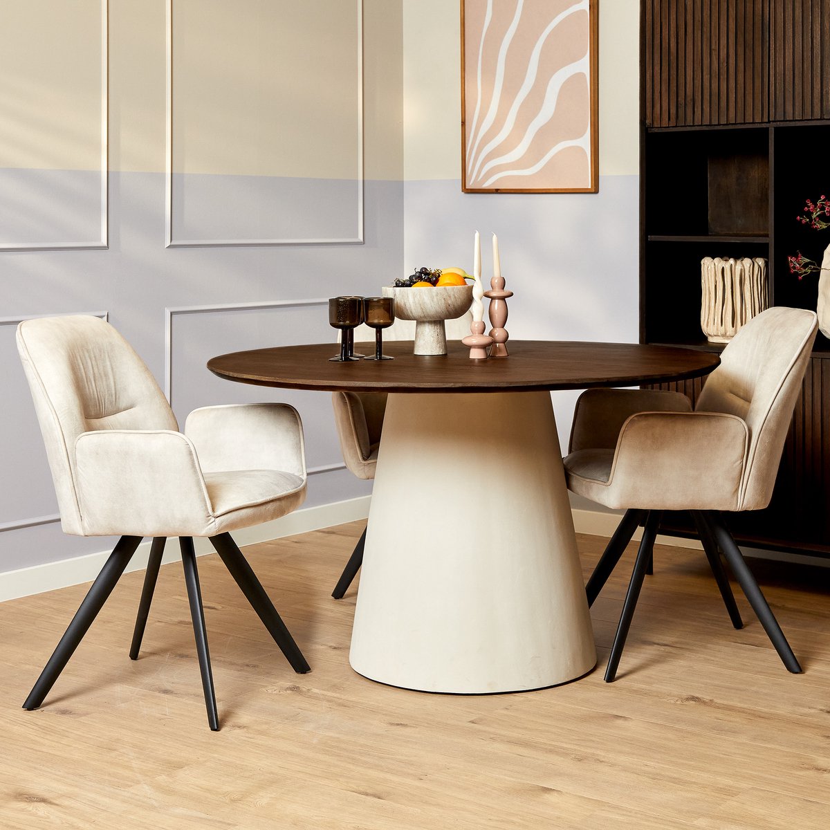 Starfurn Eettafel Madison - Bruin - 130x130x76 cm