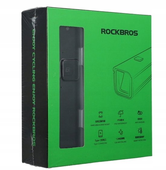 Rockbros Fietslamp LED 1000lm Zwart - 2x Stuks — afbeelding 4