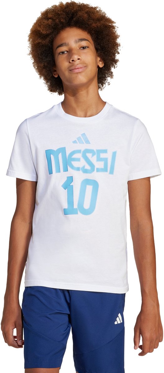 Adidas Performance Messi Name And Number Graphic T-Shirt Kids Kinderen Wit