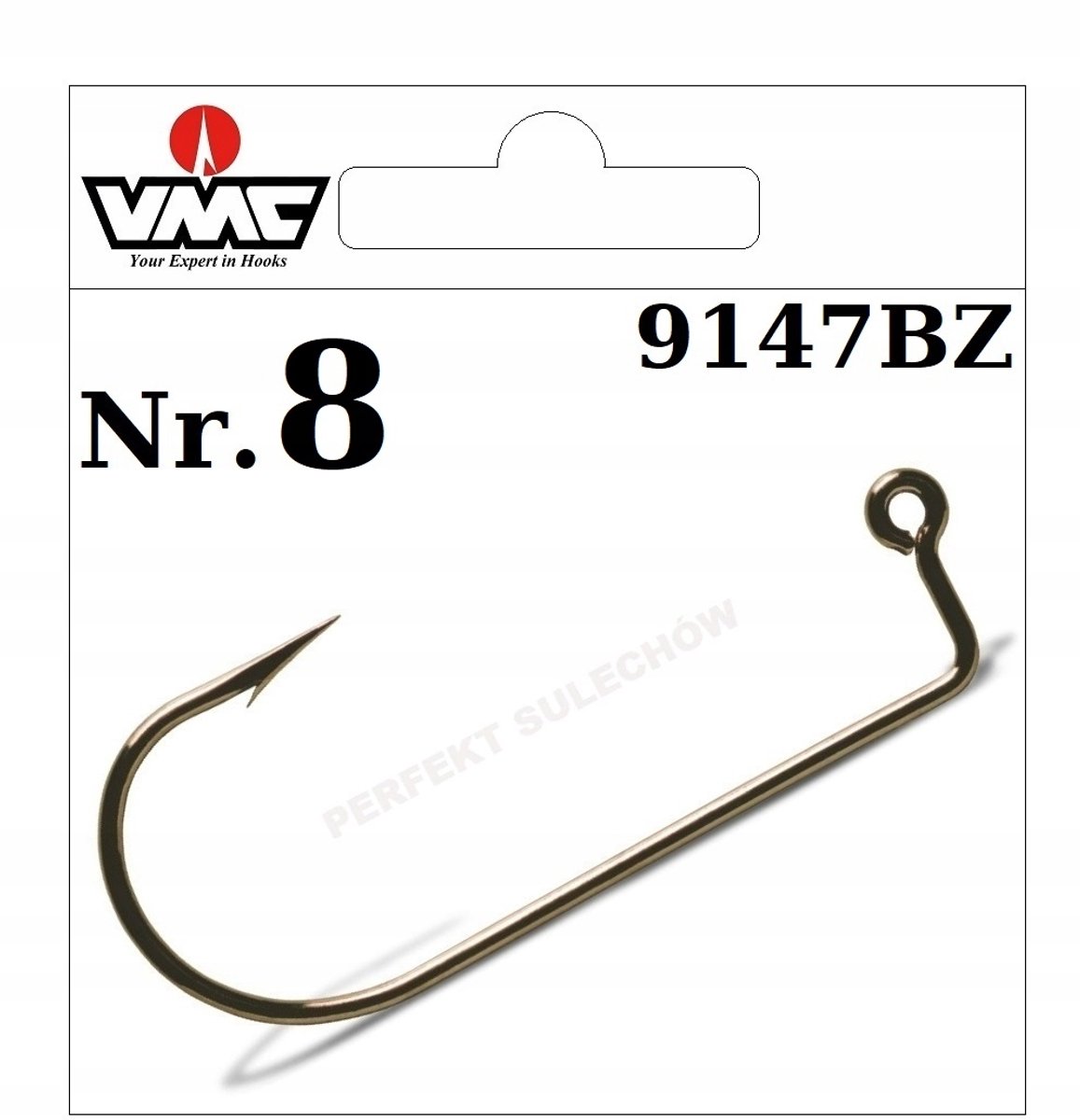50x VMC 9147BZ Jig Haken Maat 8 voor Jigs