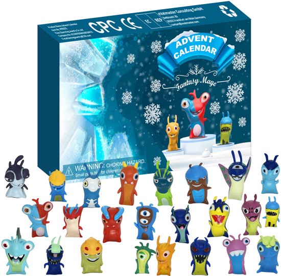 LIHAO Adventskalender 2025 voor kinderen met 24 dierlijke vingerpoppen, kerstkalender vingerspellen, kerstcadeaus voor kinderen, babymeisjes en jongensF