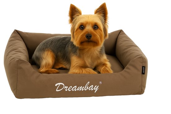 Hondenmand – orthopedisch hondenkussen Dreambay® Taupe 65x45cm – waterafstotend & afneembare hoes – duurzaam comfort met stijlvol design